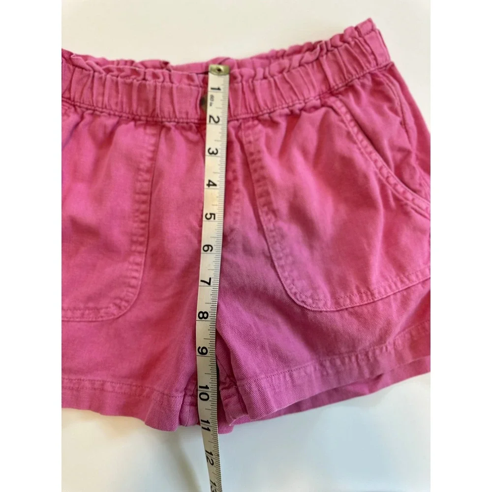 Cat & Jack Girls Pink‎ Paperbag Waist Shorts Elastic Waist Cotton Blend Size Med